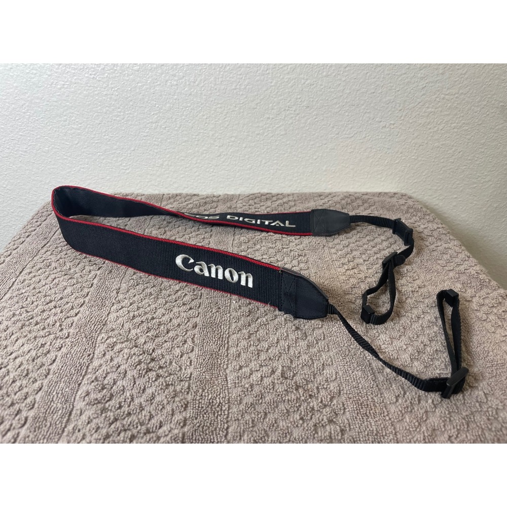 Canon Camera Strap Unisex OS Black Excellent EOS Digital Embroidered Logo